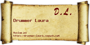 Drummer Laura névjegykártya